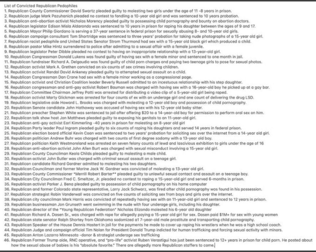 FactsDoMatter4's tweet photo. @duty2warn Not a full list. It’s all that would fit in a screenshot but please share it! https://t.co/V9rEFRgp97