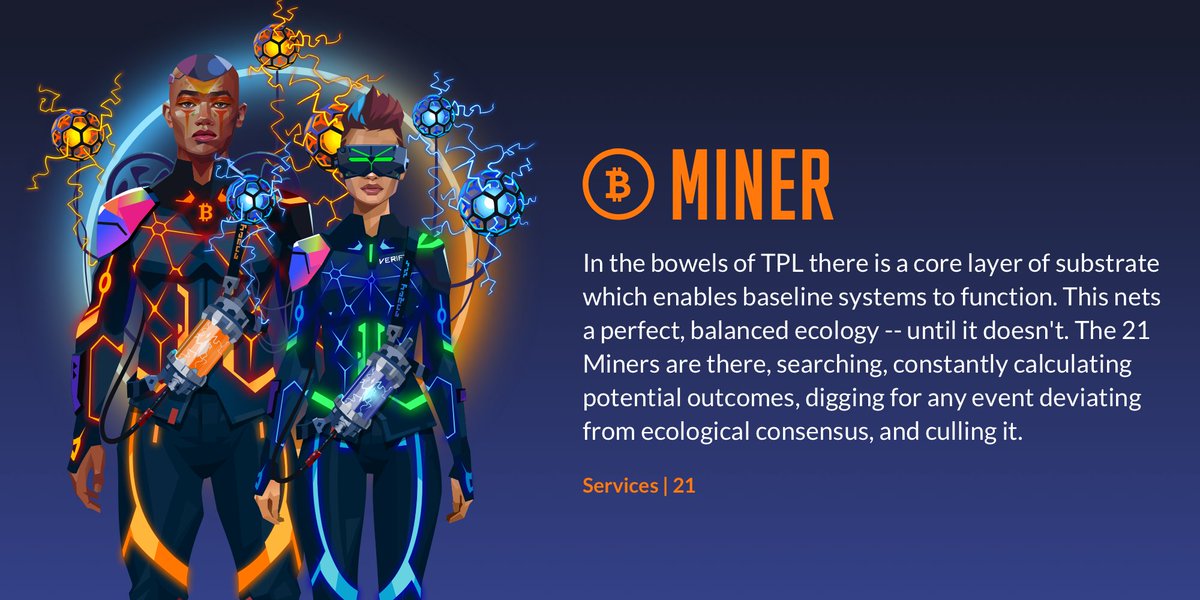 CyberBrokers_'s tweet photo. Be grateful to the 21 Miners who risk their life under TPL's surface, ensuring all systems are go. ✅⛏

Finding their way around hazardous passages, they've evolved to keep cool under pressure (literally). 

Which Miner would you let lead you into the darkness? ⬛️⬛️⬛️⬛️⬛️ https://t.co/Xy3XwBTZVh