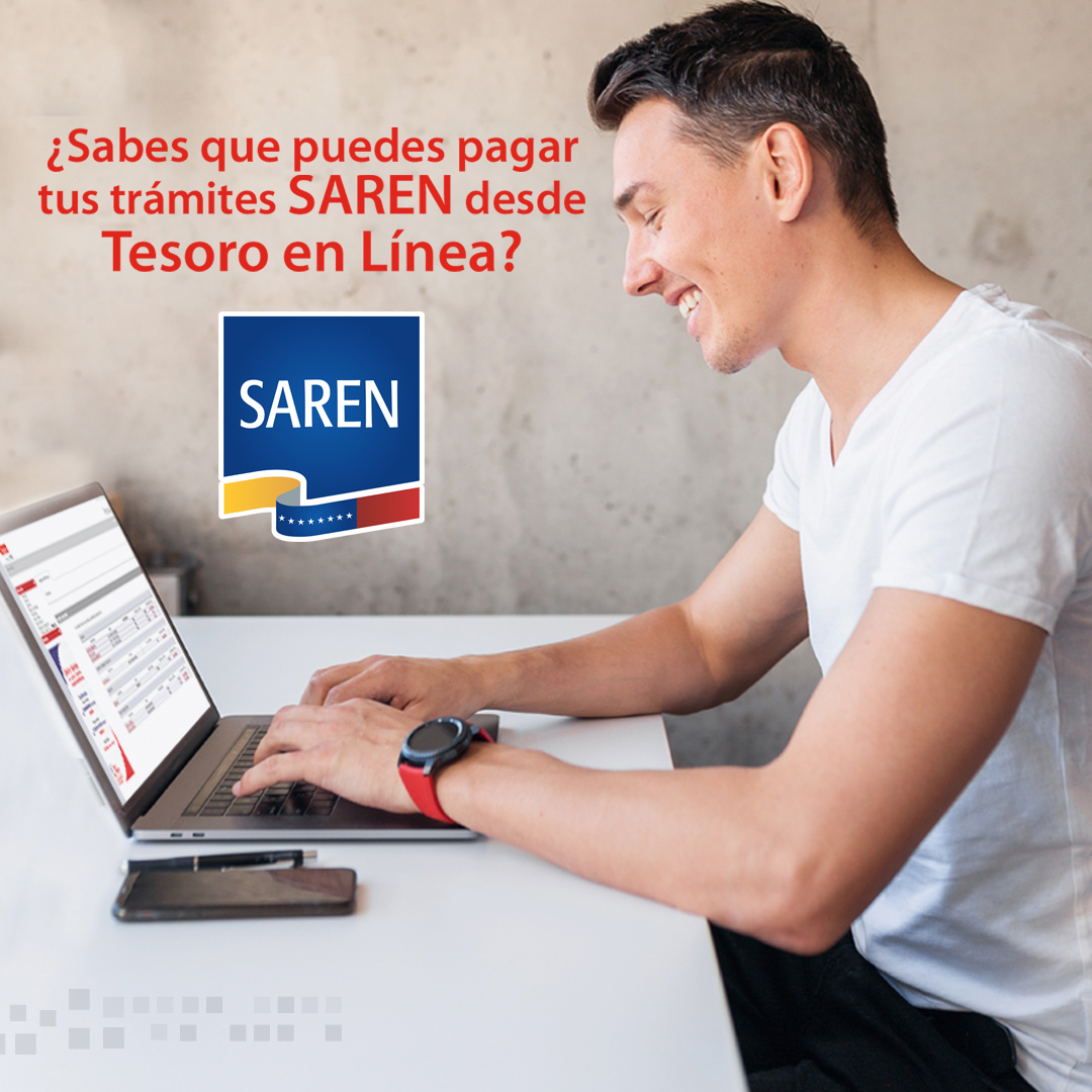 bcodeltesoro's tweet photo. Realiza tus pagos #SAREN desde #TesoroEnLínea 🖥️

👉 Cancela los aranceles correspondientes ingresando a https://t.co/vVKR3ew4C6.

Una opción para estar al día con tus gestiones 👌🇻🇪 https://t.co/ueQ40UN5HA