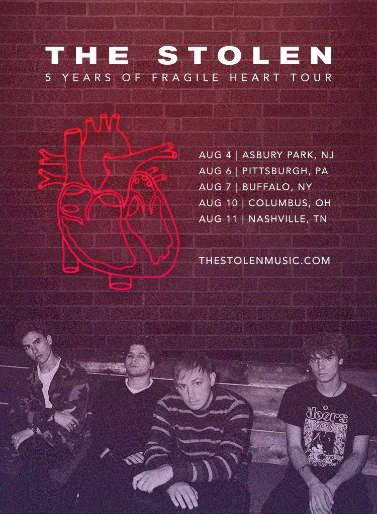 Playing some shows to celebrate 5 years of Fragile Heart. Playing this record plus a bunch more. Stoked to see y’all again. Tickets  thestolenmusic.com/tour