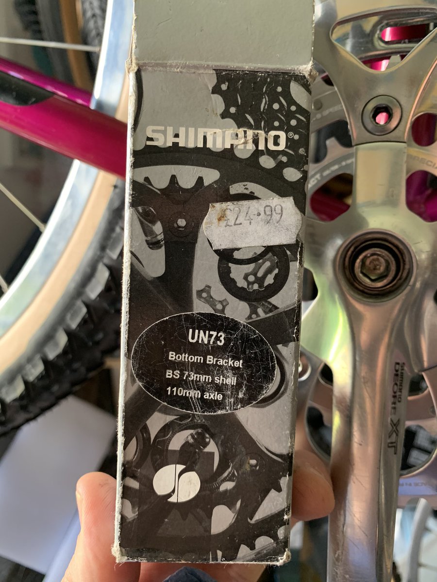TeddyBingle's tweet photo. @jackthurston They really are the most stubbornly long lasting component ever I think. Just discovered I needed a 73mm and had a eureka moment when I remembered I had this one stashed away! https://t.co/le6dxl7L9W