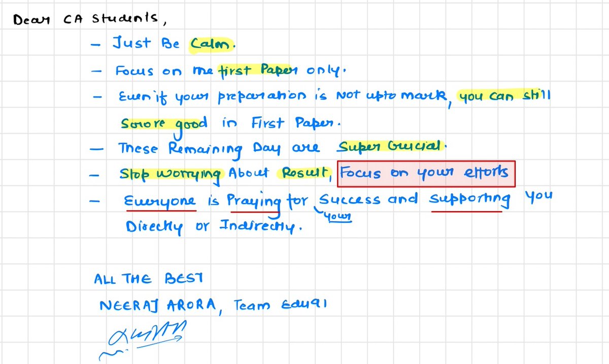 neerajarora91's tweet photo. Dear CA Students.
#icai #castudents #caexams https://t.co/g9oqXh24UT