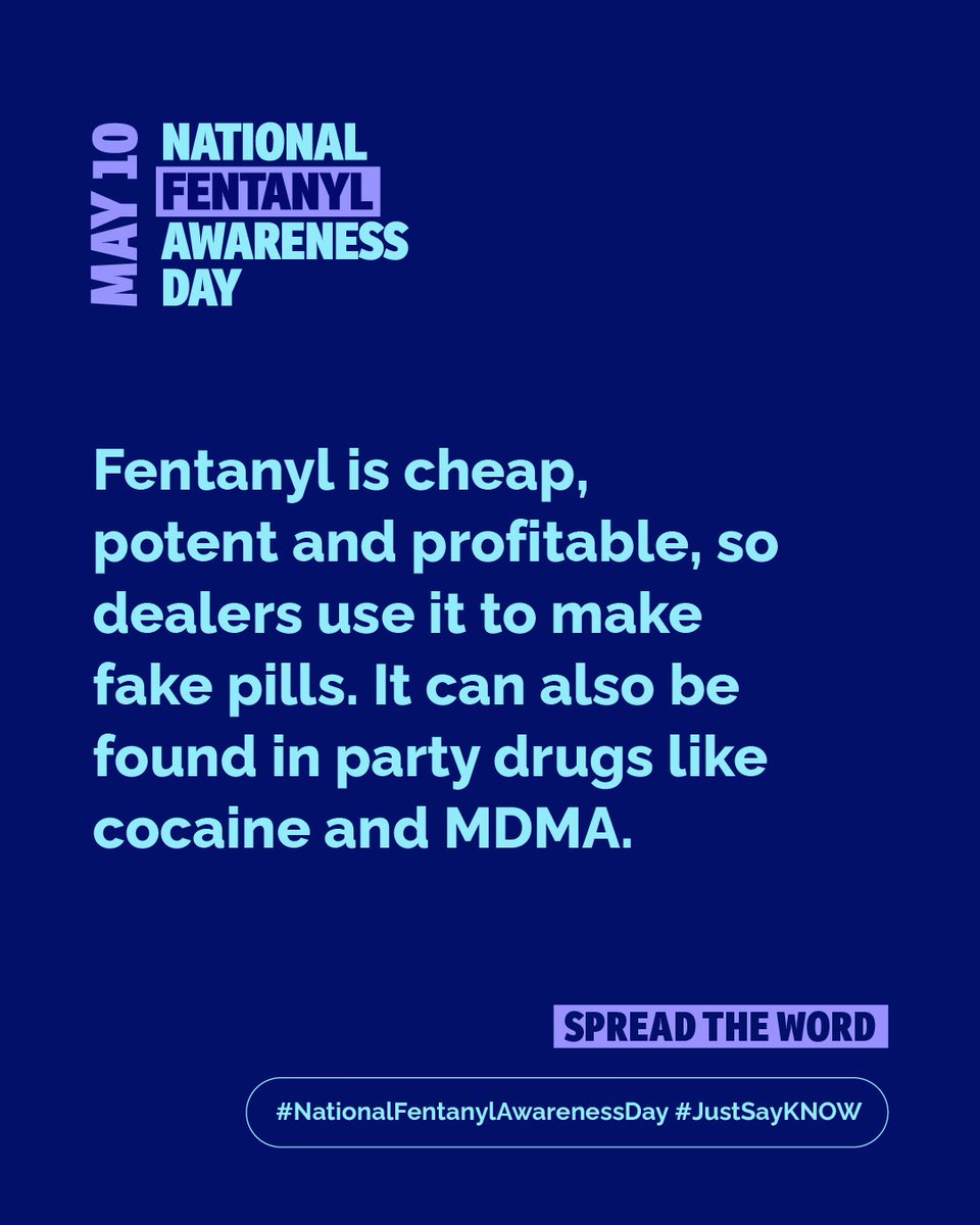 FentAwareDay's tweet photo. Today is National Fentanyl Awareness Day. Here's what you need to know about the growing fentanyl crisis. Reshare to help us spread the word today. #NationalFentanylAwarenessDay https://t.co/pl1uT3BKms