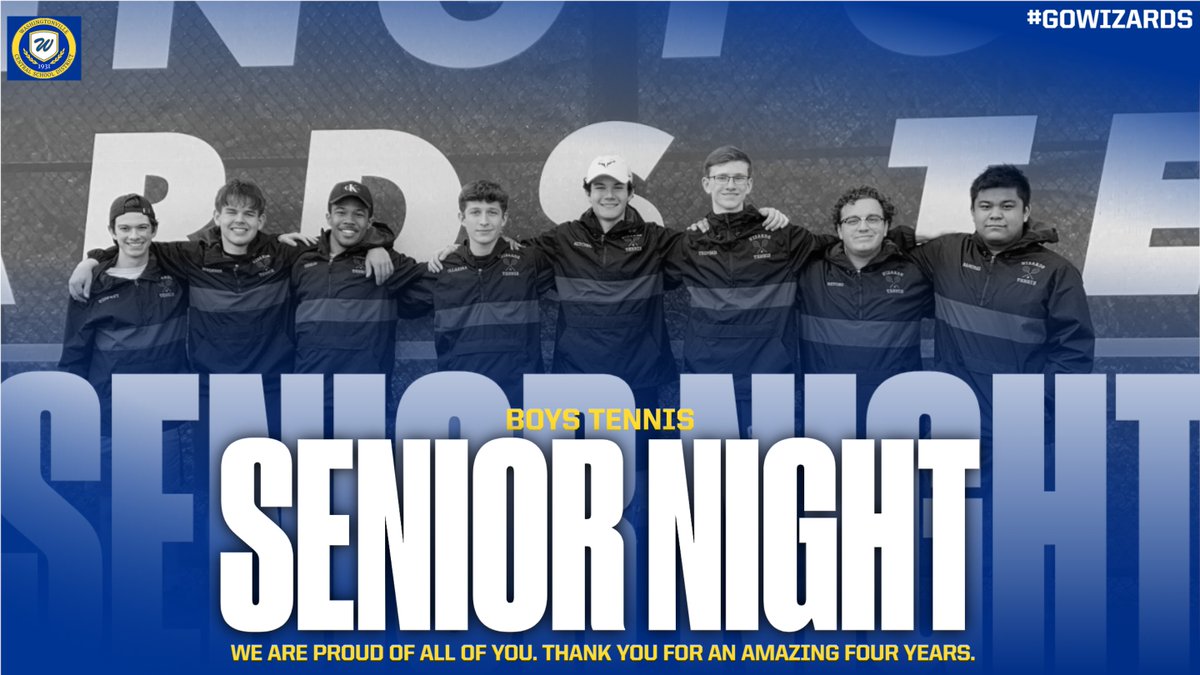 Come out tonight at 3:30 as we honor our Senior Boys Tennis Players!