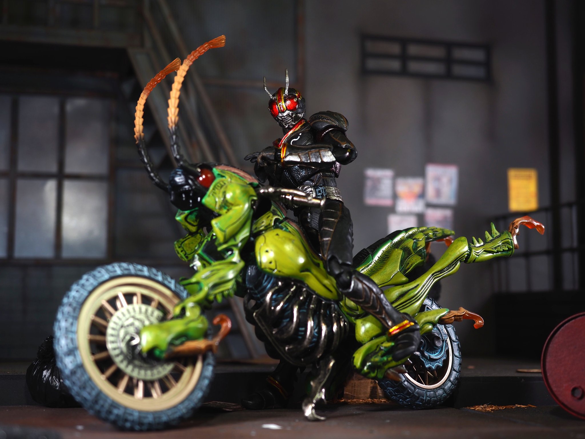 1/10 バトルホッパー S.I.C.風 仮面ライダーブラック おまけつき1/10