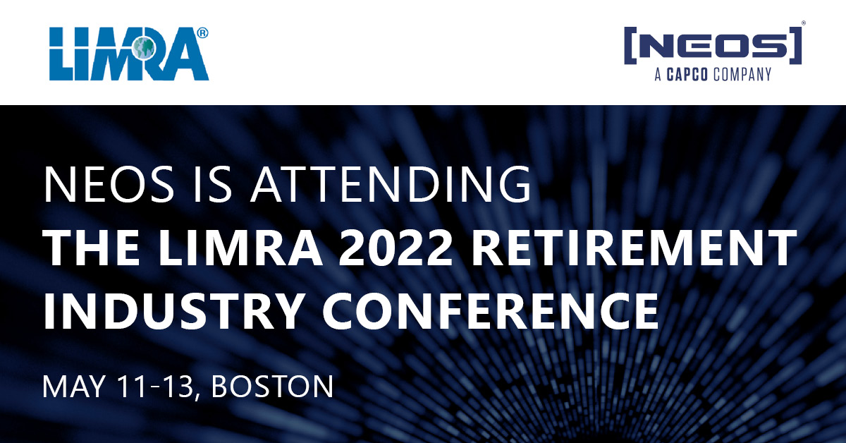 NEOSLLC's tweet photo. NEOS and @Capco are attending the LIMRA 2022 Retirement Industry Conference on May 11-13!

https://t.co/yB2JTNGUNu&amp;

#retirement #customerexperience https://t.co/1LktmsVQS5