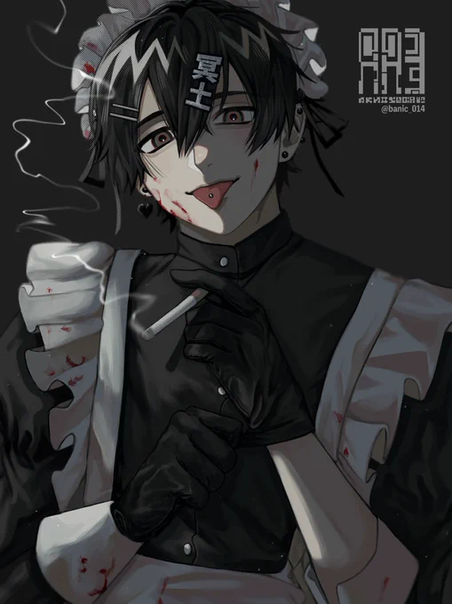 #メイドの日 
🖤🚬🤍 
