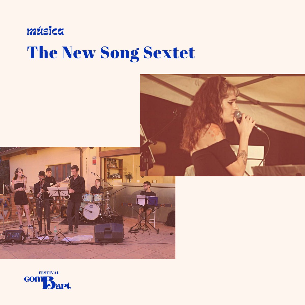 combartfestival's tweet photo. 💐🪐 The New Song Sextet és un grup format per sis joves músics del Conservatori del Liceu. Amb el jazz com a punt de partida, versionen temes de la Nova Cançó Catalana, així com poemes i altres tonades populars.

🎫 Entrades a la venda a partir del 16 de maig! https://t.co/ufm4bFl9NW