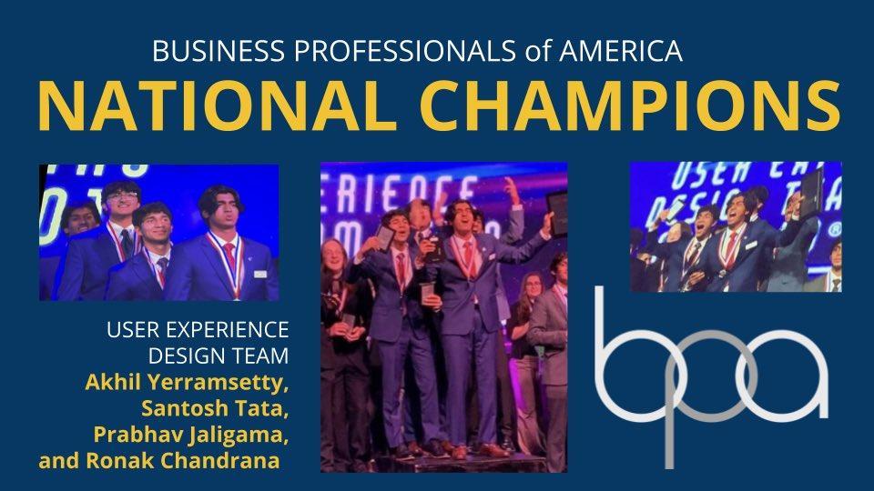 Way to go <a href="/NeuquaValleyBPA/">Neuqua BPA</a> Congrats on a great year and big success at Nationals in Dallas! Nice work! bit.ly/39KaVLL