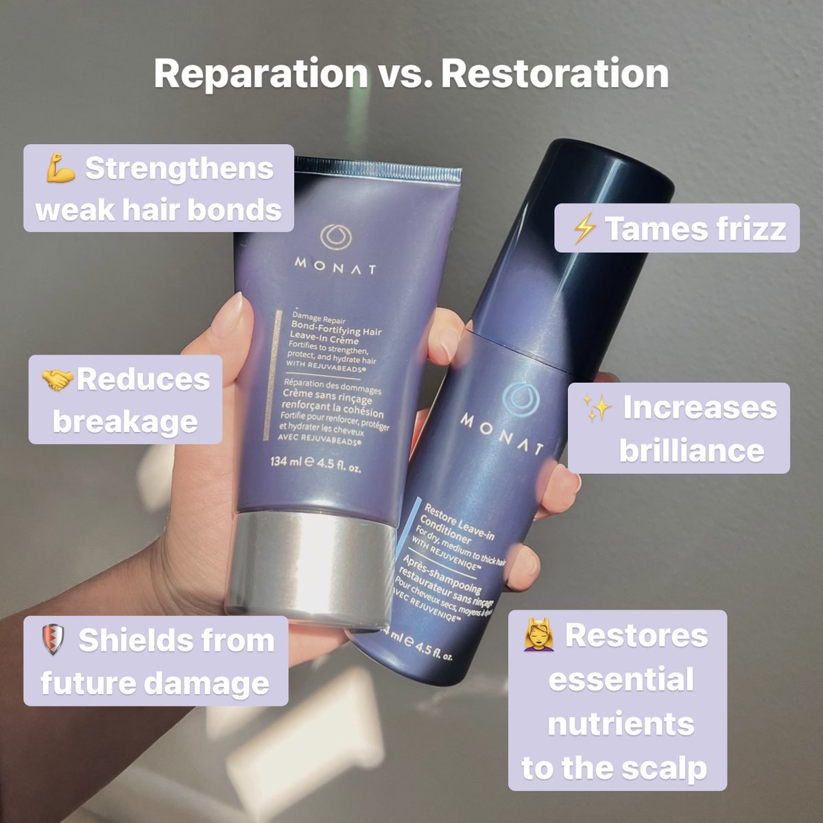 MONATOfficial's tweet photo. Say no to weak and frizzy hair! π
ββοΈ Need to find the perfect leave-in for your locks? While one reduces breakage and prevents future damage, the other will help tame your frizz and replenish your scalp. #MONATStyle
Learn more: https://t.co/9IFjPJ8Cnx https://t.co/StOTfllxDp
