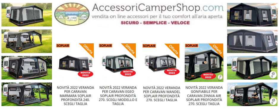 Accessori camper shop - vendita on line accessori per il tuo comfort all  aria aperta