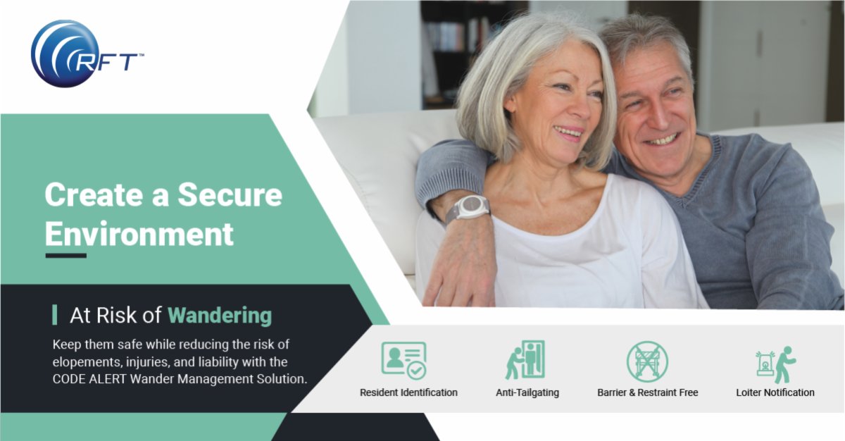 RFTWI's tweet image. If your residents are at risk of wandering, keep them safe while reducing the risk of elopements, injuries, and liability with the CODE ALERT Wander Management Solution from RFT.
#RFTechnologies #CodeAlert #WanderManagement #LifeSafety #Security #SeniorCare