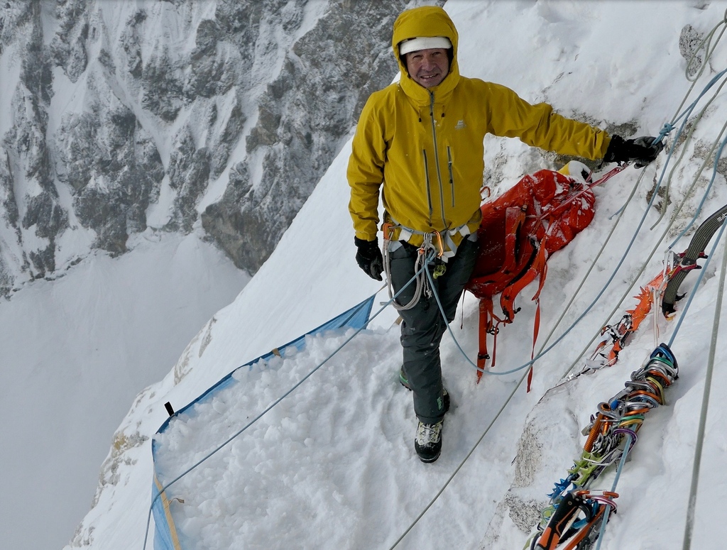 MTNEQUIPMENT's tweet photo. Exciting news from Paul Ramsden and Tim Miller, who have just climbed a major new route in the Jugal Himal region of Nepal.
The route, 'The Phantom Line (ED+)', takes a striking line up a 1200m high granite face of an unclimbed and unnamed 6563m peak.
Full story to follow. https://t.co/iqf6nDDFwY