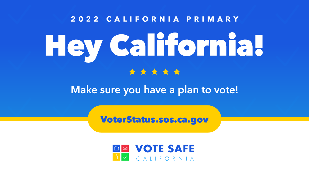 CA SOS Vote on Twitter "FredPen86100242 Election Day for the 2022 CA
