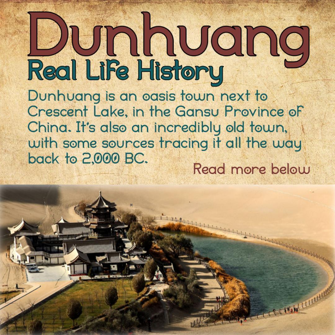 jing_studio's tweet photo. The real life city of Dunhuang has quite a rich history - and I mean that both figuratively and literally - it was an important node on the Silk Road!

An oasis town next to Crescent Lake - for weary travelers who crossed vast arid expanses, Dunhuang was a sight for sore eyes. https://t.co/ttBo3JGJ6w
