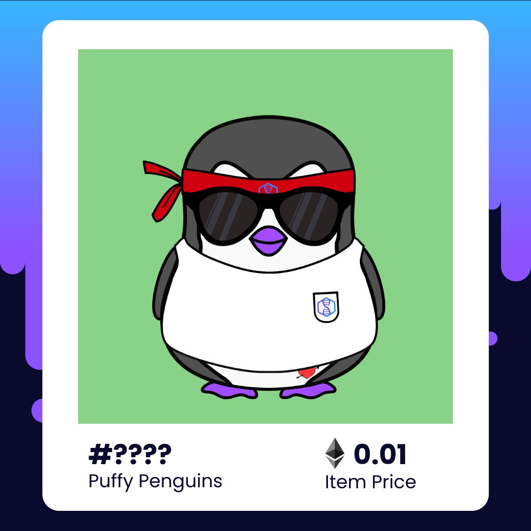 creations_dna's tweet photo. Puffy Penguins

1️⃣ st Generation Collection
📆 Mint date: May??
💰 Mint Price: 0.01 ETH
📦 Supply: 3333 with 133 Traits
🟣 Network: #Polygon $MATIC https://t.co/YGyj9Sy8Oe
