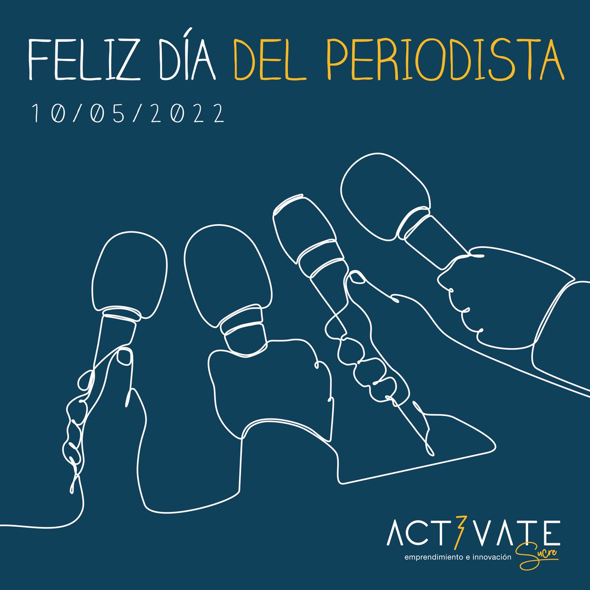 ActivateSucre's tweet photo. Gracias por su trabajo y entrega en bien de la comunicación y desarrollo de información fidedigna! Gracias por acompañar el camino del emprendimiento y la innovación, ¡FELIZ DÍA DEL PERIODISTA! 🎤🎧

#Activate #Fepch #USFX_líder #UniversidadDigna #SucreChalita #Sucremilocura https://t.co/9kbIi5zZ1e