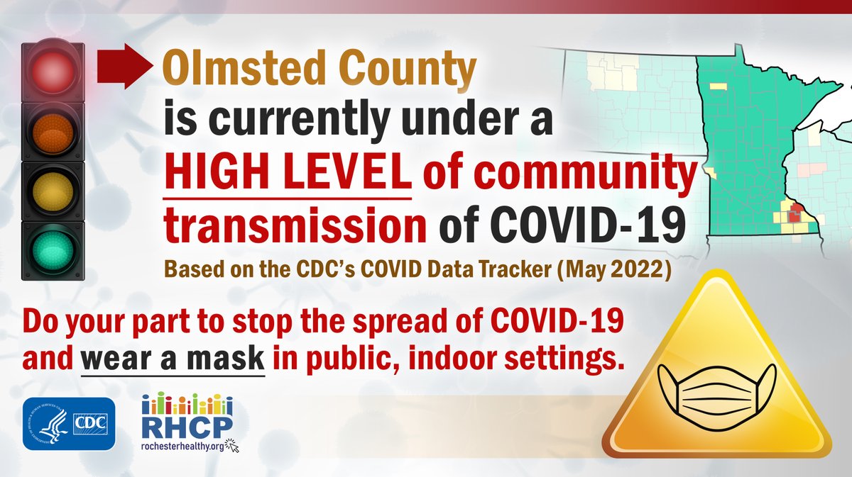 The #pandemic is certainly not over... Do your part! You can help by wearing a mask to protect your loved ones and your community. The #OlmstedCounty is under HIGH levels of #COVID19 transmission 🚨⚠️#wearamask

@olmstedcounty  <a href="/IMAARochester/">IMAA</a>