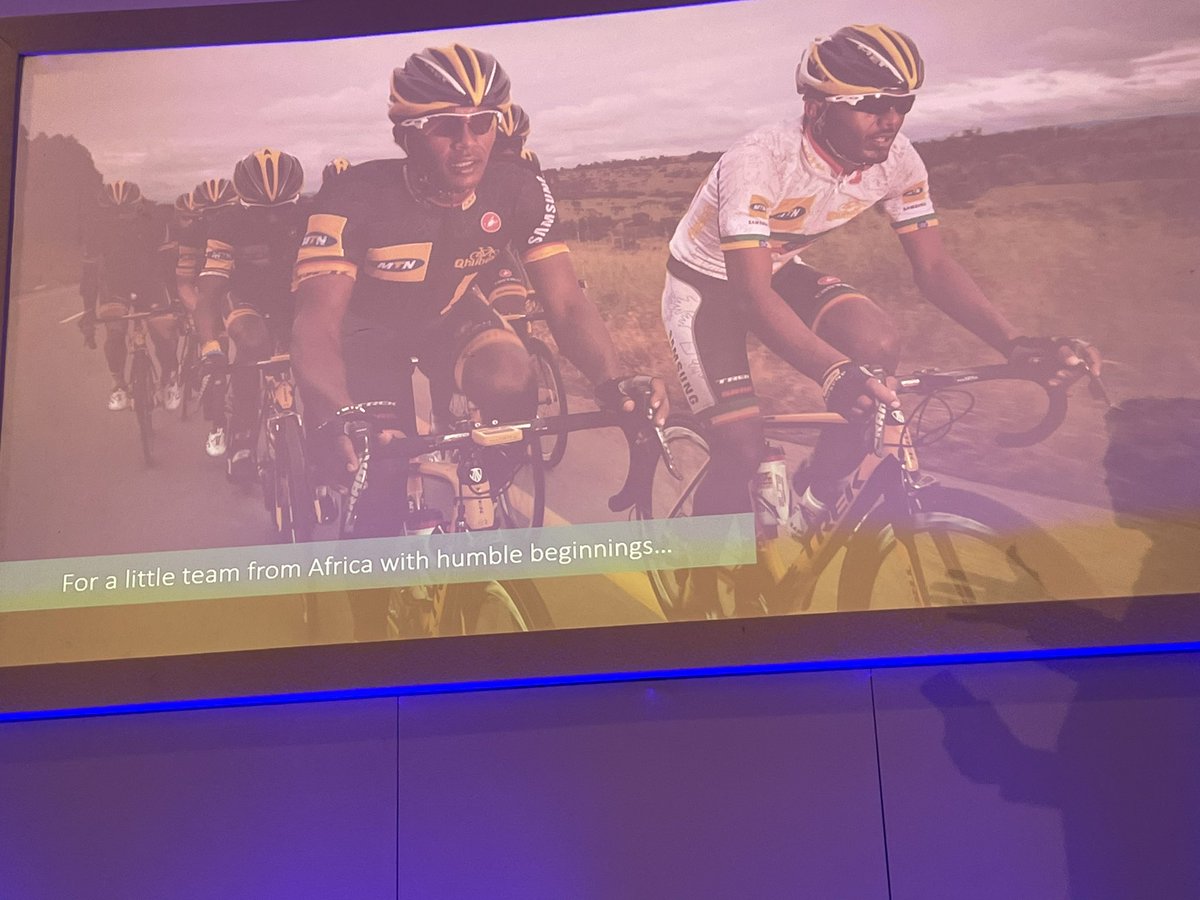 MrLukeKerr's tweet photo. Inspirational talk today from @dougryd about his journey with the amazing @TeamQhubeka_ ✋🏿✋🏼 🚴🏻🚴🏾♂️ #teamqhubeka #dougryder #cycling https://t.co/i67CjB5Qo9