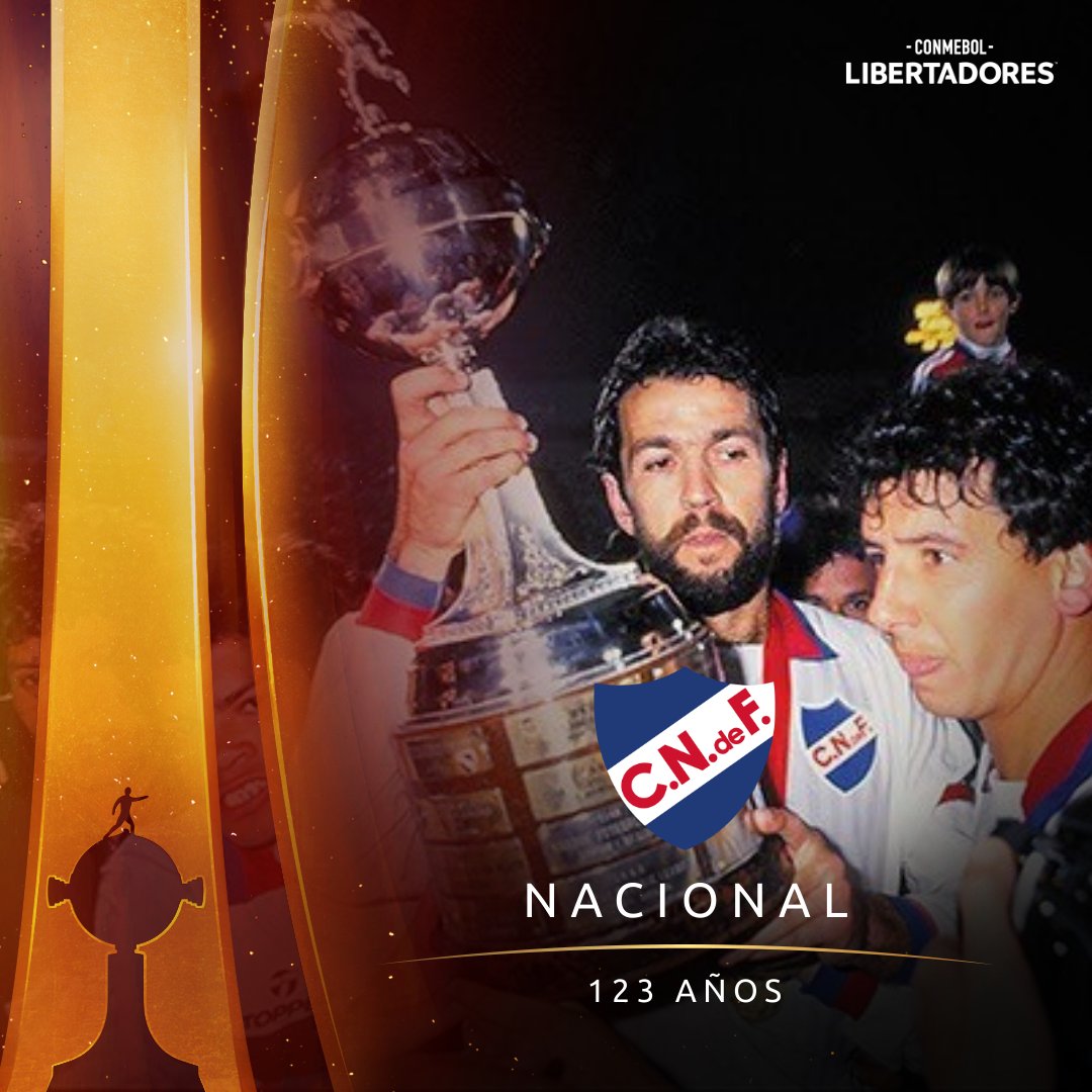 Libertadores's tweet image. 🔵⚪️🔴 ¡Feliz cumpleaños, @Nacional! 🥳

🇺🇾🏆 El Bolso celebra hoy 123 años de una historia que tiene impresionantes logros en la CONMEBOL #Libertadores.

⭐️ Fue campeón 3⃣ veces: 1971, 1980 y 1988.

🥂 ¡Felicidades!

#GloriaEterna