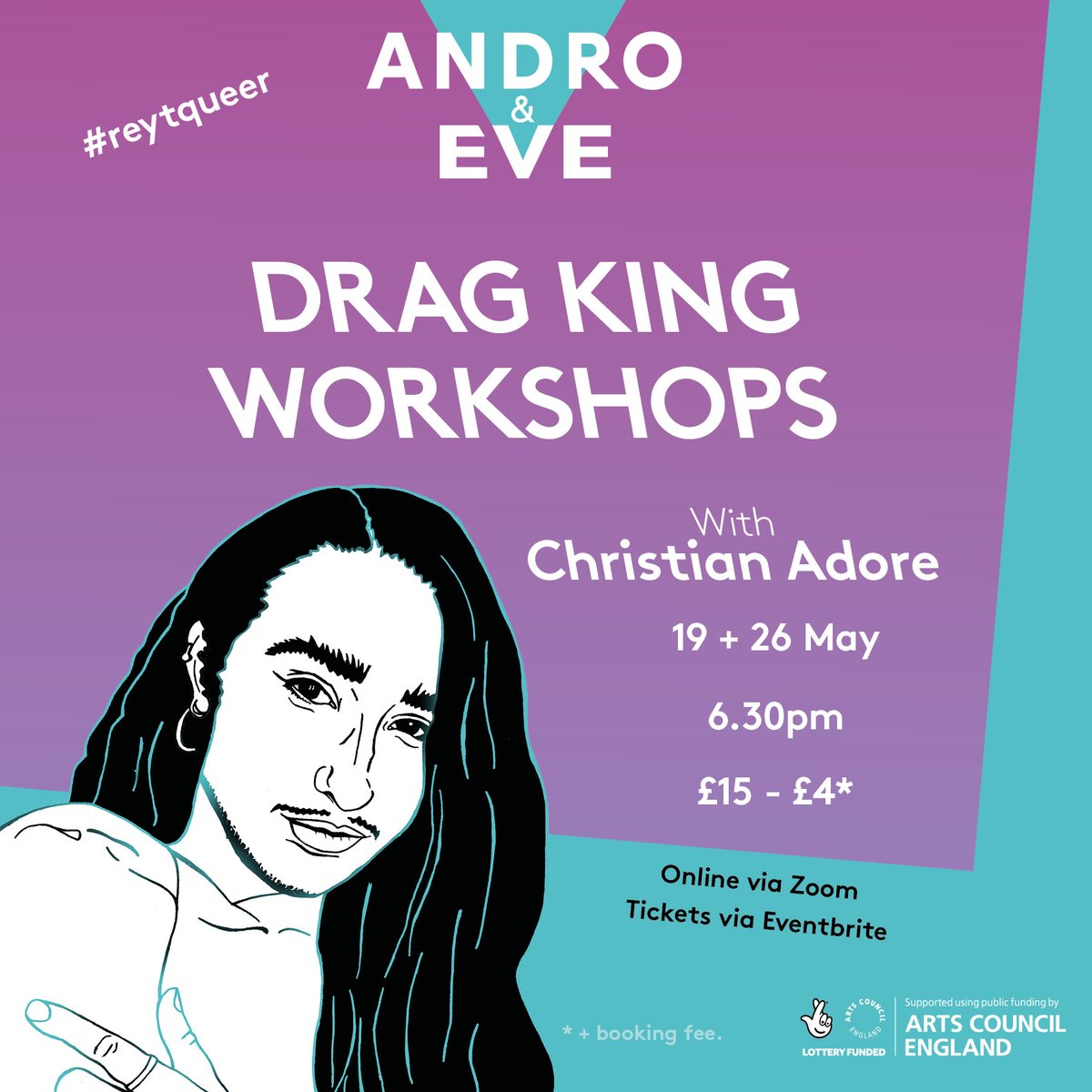 Now Then Magazine (@nowthenmag) on Twitter photo 📢 Our friends at @Andro_Eve are back with their Drag King Workshops!
✨ Start your journey into drag! These online workshops with <a href="/Dragprov/">Christian Adore</a> are about giving you the tools you need to make an original drag character, & have some fun! For ages 18+.
👉 bit.ly/3Kb2mpQ 📢 Our friends at @Andro_Eve are back with their Drag King Workshops!
✨ Start your journey into drag! These online workshops with <a href="/Dragprov/">Christian Adore</a> are about giving you the tools you need to make an original drag character, & have some fun! For ages 18+.
👉 bit.ly/3Kb2mpQ