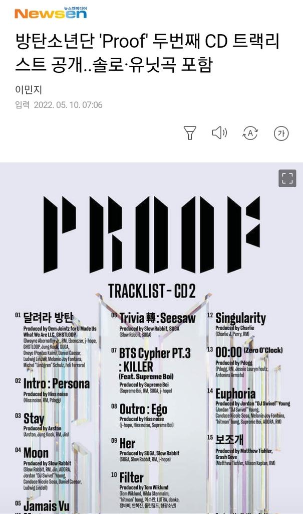BrazilianArmys's tweet photo. [📰] A K-Media relata que o 2º CD de 'Proof' consiste em músicas solo e sub-unit contendo diferentes cores, encantos e histórias sinceras do BTS.

Em particular, as músicas do CD2 foram escolhidas pelos membros.

© hee_bts613

@BTS_twt #BTS_Proof #방탄소년단 #BTSARMY https://t.co/PSFltEfICT