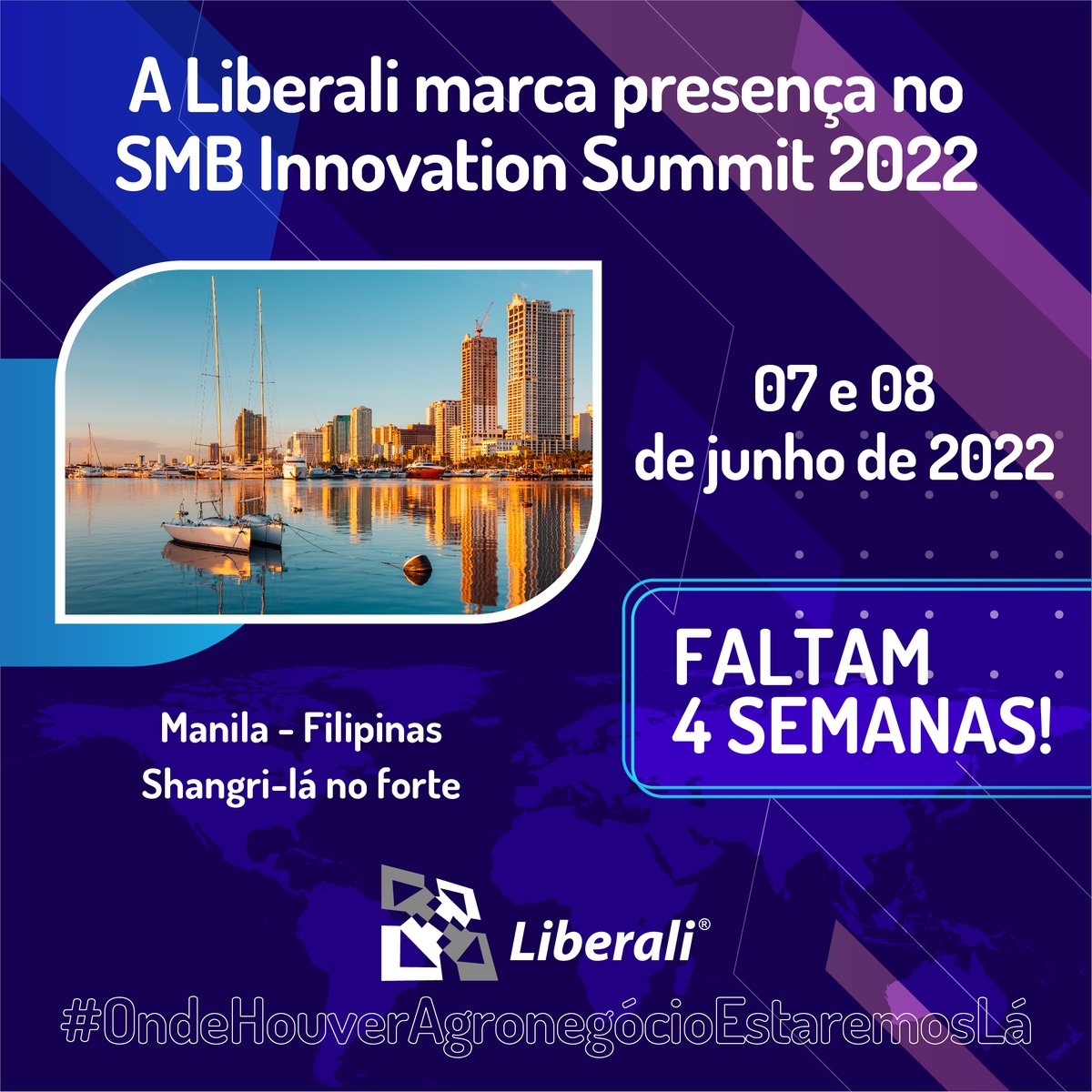 Faltam 4 semanas para o SMB Innovation Summit que acontecerá em Manila - Filipinas.
A Liberali estará presente neste evento, levando as melhores soluções para o agronegócio certificadas pela SAP.

#liberali #agronegoci #b1alliance #sap #agribussiness #orlando #usa #manila #dublin