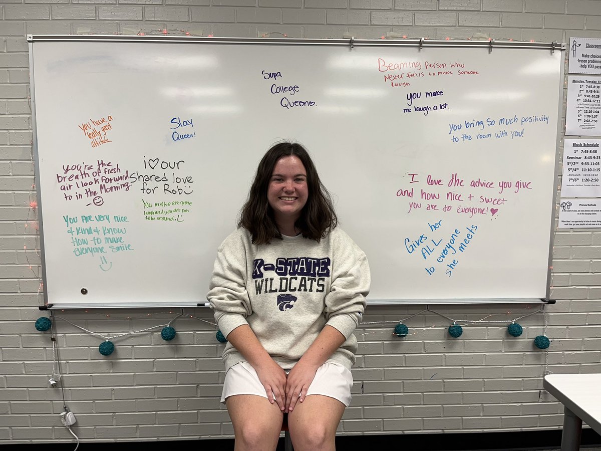 MrsQuenette's tweet photo. This month Teaching Pathway students added positivity to the idea of “talking behind your back.”  Here are our Seniors and the kind words we wrote them! https://t.co/JJauXFvglZ