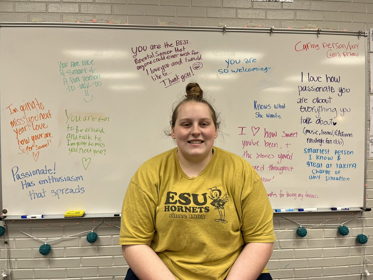 MrsQuenette's tweet photo. This month Teaching Pathway students added positivity to the idea of “talking behind your back.”  Here are our Seniors and the kind words we wrote them! https://t.co/JJauXFvglZ