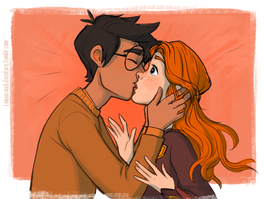 ginpttr's tweet photo. Un día como hoy, hace 25 años, Harry beso a Ginny sin pensarlo, sin planearlo, sin preocuparle que hubiera cincuenta personas observándolo.

🎨 Loquacious Literature https://t.co/S0F7CMgAA6