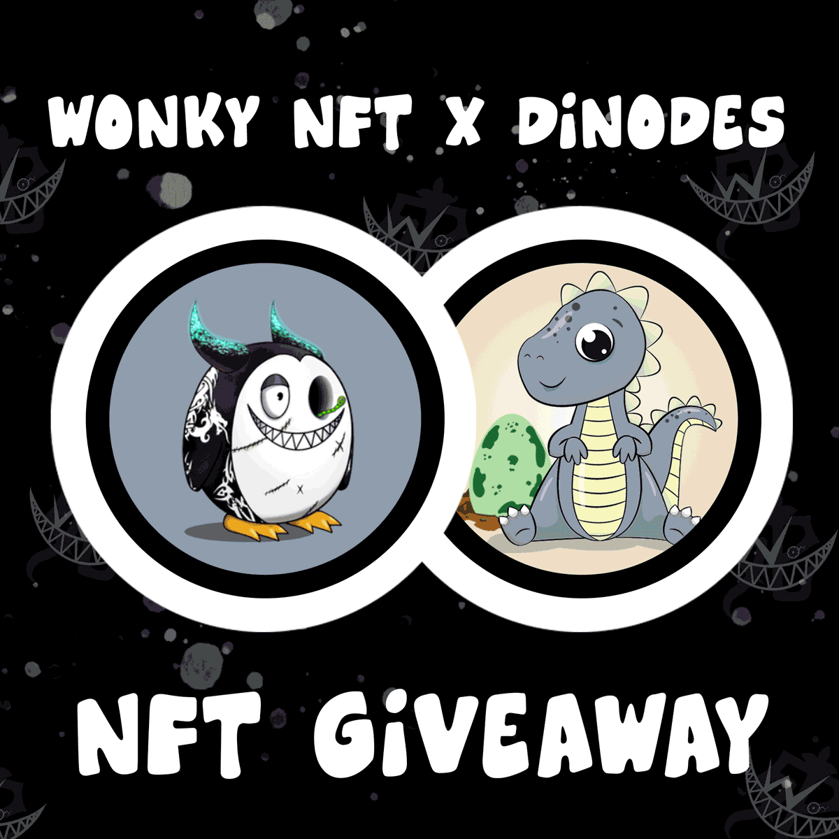 DiNodesNFT's tweet photo. 🎊Collab Giveaway 🎊
🦖#DiNodes x #WonkyWoddlers ☠️
🏆1 x DiNodes Phase 2 #NFT
🏆 1 x Random Wonky Woddlers NFT
💀To join:
1. Follow @DiNodesNFT & @wonkywoddlers
2. Like & RT
3. Tag 2 friends
Ends in 48hrs⏳
#NFTs #Giveaway #NFTGiveaway #NFTGiveaways #FreeNFT #NFTCommunity https://t.co/0DWWE0LJr3