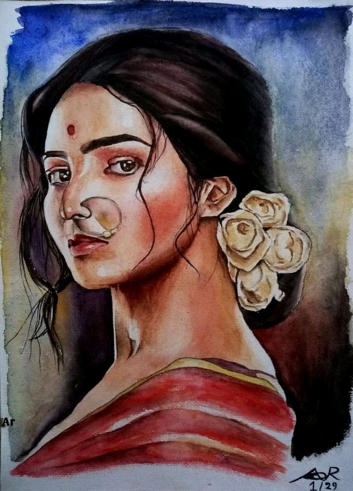 Watercolour portrait..
.
.
#monphagun #watercolorpainting #bengalimodel #srijlaguha #bong #ArtistOnTwitter #starjalsha #starjalshahd