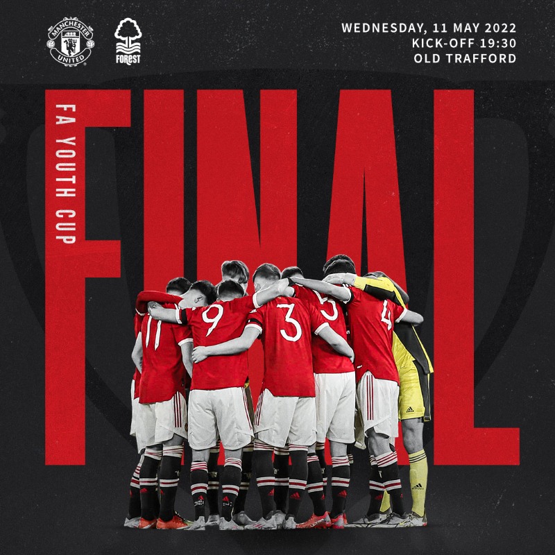 ManUtd's tweet photo. A huge game at Old Trafford awaits — let's do this Reds! 💪🔴

#MUFC | #FAYouthCup