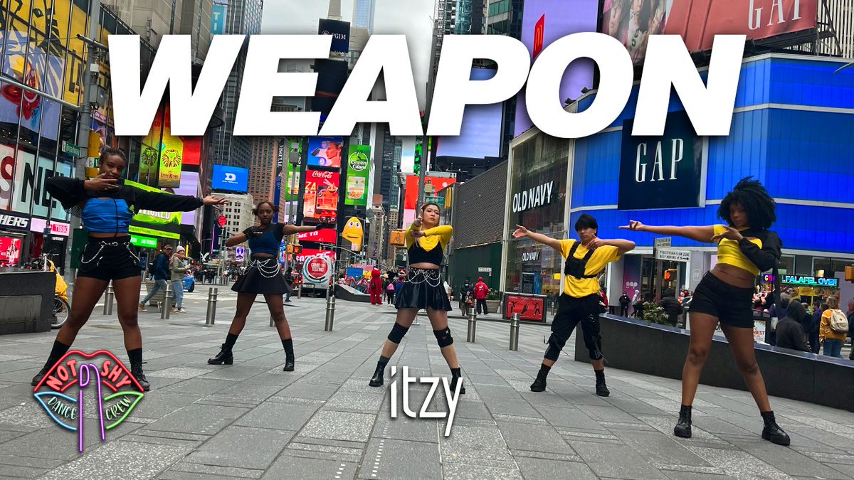 NotShyDanceCrew's tweet photo. [KPOP IN PUBLIC NYC] ITZY (있지) - WEAPON | DANCE COVER | NOT SHY DANCE CREW | TIMES SQUARE #ITZY #STREETWOMANFIGHTER #WEAPON 

🔫: https://t.co/lipzL77VY8 https://t.co/GNlPHyg1uA