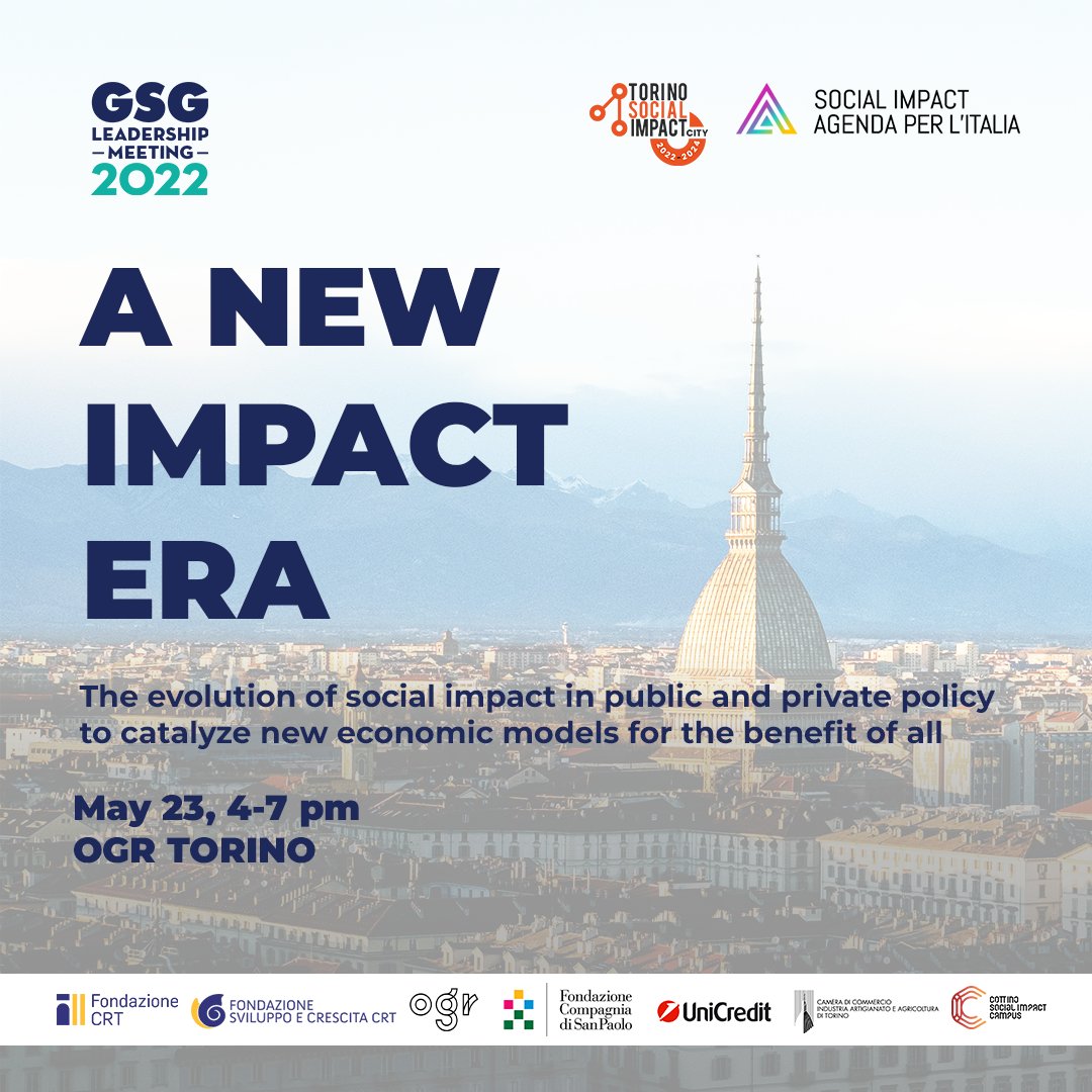 📣 Registrations for "A New Impact Era" are open!

▶ Register here: lnkd.in/dNdG7JM7
▶ You can't make it in person? Follow the live streaming wherever you are: lnkd.in/dryYchdw

#TSIecosistema #newimpactera
<a href="/TOSocialimpact/">Torino Social Impact</a>