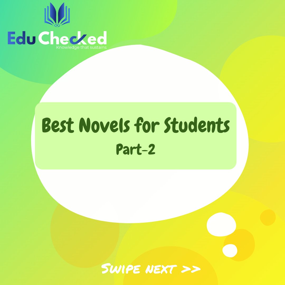 Edu_Checked's tweet photo. As we all know, books are our best friends! What a book can do to a person, sometimes even people can't do it. Books don't argue with us, don't envy us, we just read it with passion and interest. Here are some of the best novels for students.

#educhecked #checkedit #novels #read https://t.co/7yIq9QOIYY