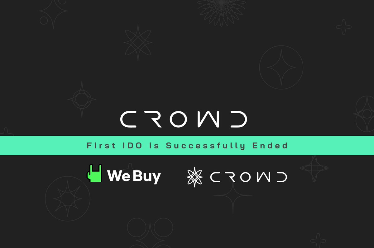 CROWD (@crowd_networks) on Twitter photo 🔥CROWD’s First IDO is Successfully Ended🔥
Thank you and big congrats to everyone who participated in CROWD’s first IDO!
👀Please look forward to CROWD’s second project!
bit.ly/3wo7Fh0
#IDO #CROWD #NEXT #Project 🔥CROWD’s First IDO is Successfully Ended🔥
Thank you and big congrats to everyone who participated in CROWD’s first IDO!
👀Please look forward to CROWD’s second project!
bit.ly/3wo7Fh0
#IDO #CROWD #NEXT #Project