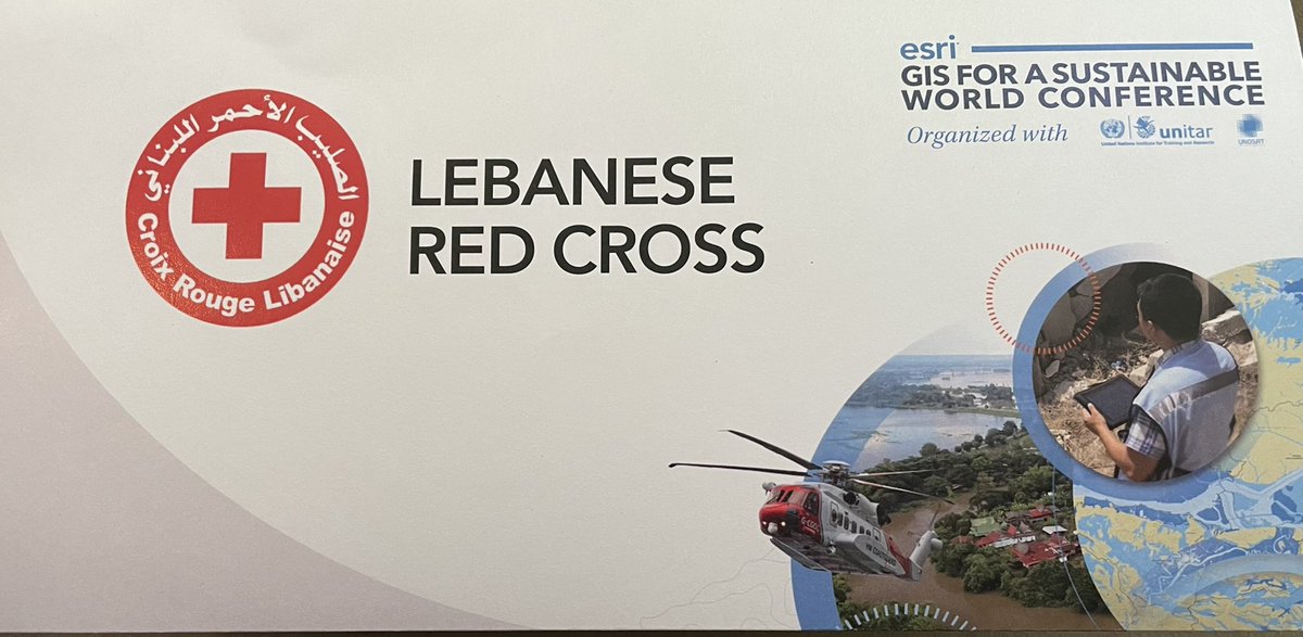 petra_khoury's tweet photo. Visiting @RedCrossLebanon in geneva in the @Esri GIS sustainable world conference. Showcasing their exemplary work in #COVID19 #BeirutBlast. Proud of their work @GeorgesKettaneh ❤️ @IFRC_MENA @ifrc #GIS4SW #GIS4SDGS #GISforGood #humanitarian https://t.co/gWU0j5jJzd