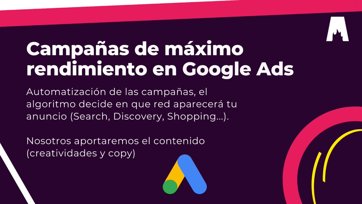 ardeagencia's tweet photo. 💡 Nuevas campañas automatizadas #GoogleAds y #FacebookAds

📌Google Ads lanza una nueva campaña donde el algoritmo decide en qué red mostrar tus anuncios

📌Facebook Ads ha lanzado campañas Advantage+. Campañas automatizadas con ajustes predefinidos

¿Has probado alguna?

#ARDE https://t.co/L5zWmy7bvR