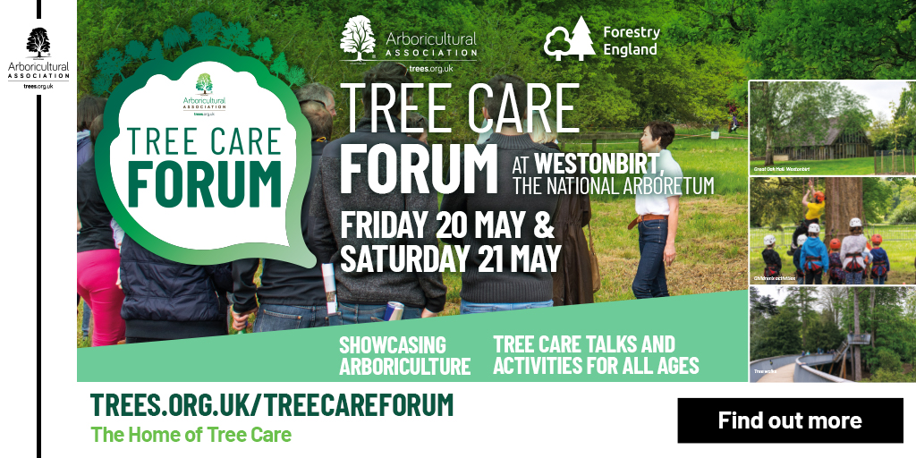 johntree1981's tweet photo. The #TreeCareForum will showcase to the general public the importance of #arboriculture and #tree care. A brilliant lineup of speakers and activities in the stunning surroundings of @WestonbirtArb. May 20th and 21st.
Find out more here! https://t.co/EZdZSCtgoZ
#TreeTwitter https://t.co/nKsBfl4R3B