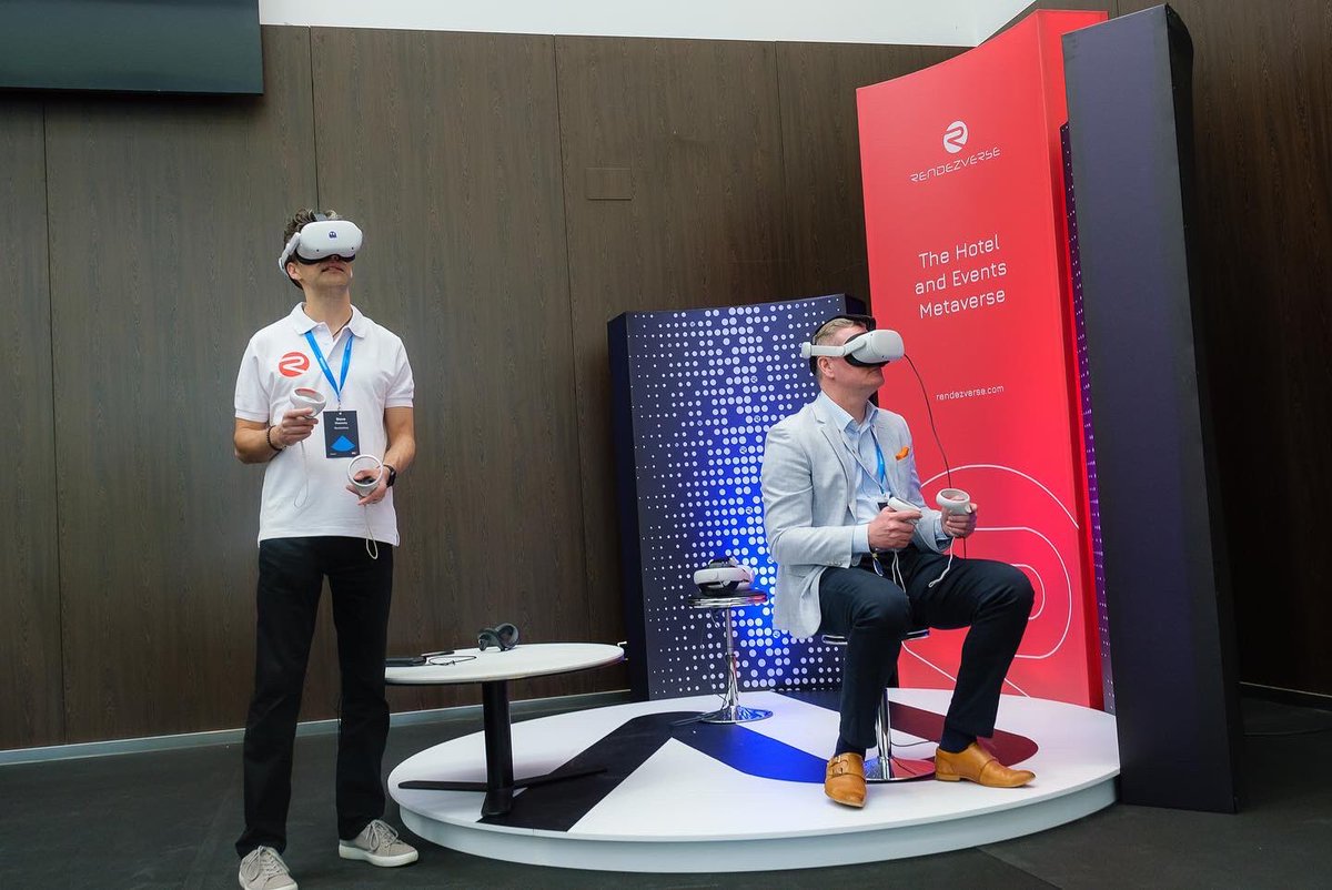 rendezverseai's tweet photo. Delighted with the reaction to RendezVerse so far. It’s fantastic to be showing how far we have come with the people who matter the most. Thanks to our partners @miforums.

#metaverse #web3 #rendezverse #corporatemetaverse #rendezverse https://t.co/w0KfUYHrRd