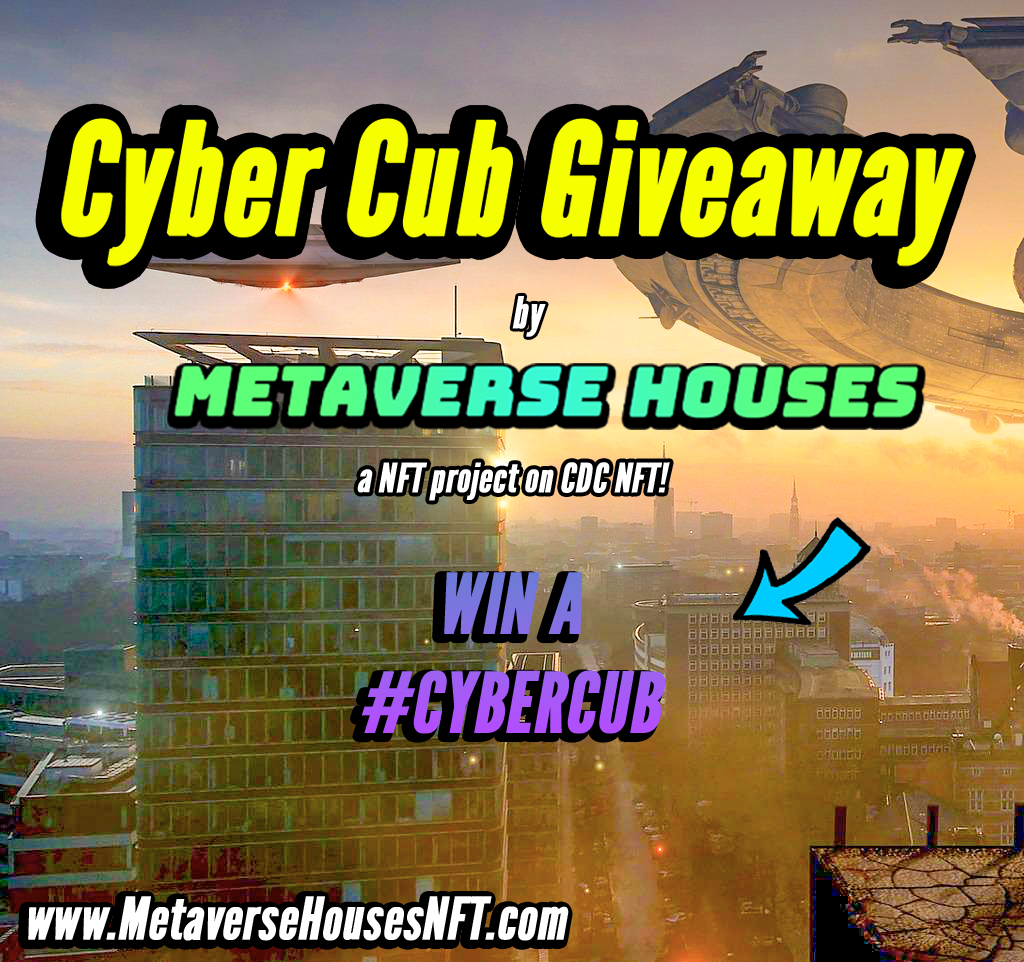 MetaverseHouses's tweet photo. (1/2) 🏡🦁CYBER CUB GIVEAWAY TIME!🦁🏡
To Enter:
-Retweet this Tweet &amp; Tag 3 friends!✅
-Own a Metaverse House+House Key on CDC NFT!✅

You Have Until May 17th at 8 PM UK Time to Complete This. The winner will be announced shortly After!🔥
 #LoadedLions #CyberCubs #NFT https://t.co/bE7JeMsfvf