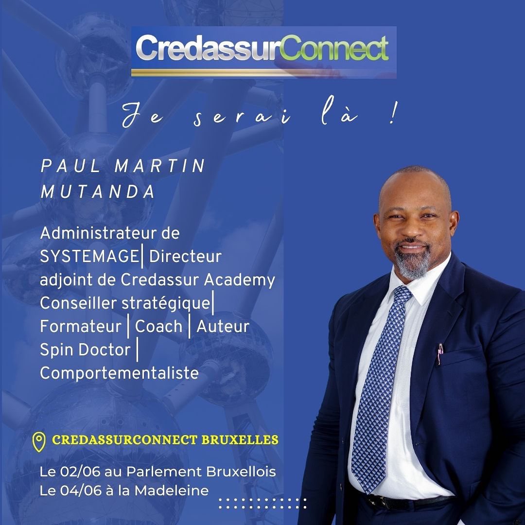 MutandaPaul's tweet photo. Je serai à #Bruxelles ce 02 et 04 juin pour le grand forum économique initié par Credassur Group @credassur ; #CredassurConnect ! 

J’espère connecter au maximum avec des #entrepreneurs belges désireux de collaborer et investir en RDC ! https://t.co/XLOKLrHVLm