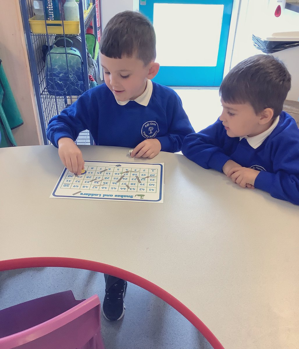 IPMATAshGrove's tweet photo. A buzzing atmosphere in maths today!
The children in Reception are applying their maths skills in the game of Snakes and Ladders and they are finding it very exciting!
#EYFSmathematics https://t.co/BgCDINKgge