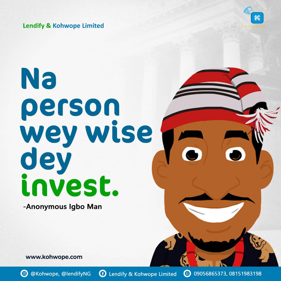 KOHWOPE's tweet photo. Ask about our #Kohinvest package today.

#TuesdayTruth #Kohwope #Kohlo #Kohoperative #Kohntribution #BridgebyLKL #Kohmmunity #LendifyNG #FinancialFreedom #MoneyMaking #FinTech #Investment #MultipleIncome #Savings https://t.co/ZJOngEwwk8