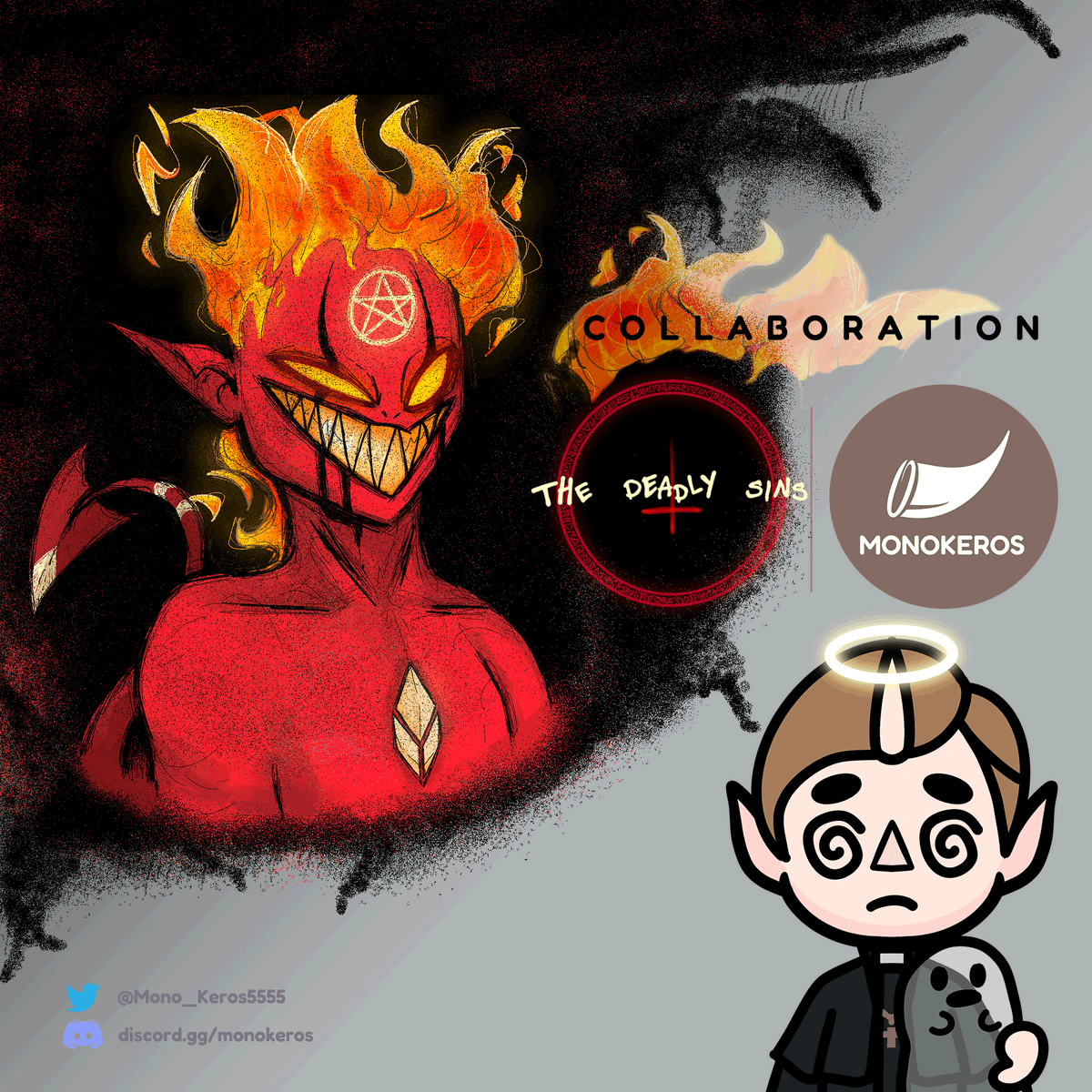 Mono_Keros5555's tweet photo. ❤️WL COLLAB #CNFTGiveaway 💕 

To celebrate @DeadlySinsCNFT grant whitelist spots to our community.

We are giving away 1 MK NFT + 1 Deadly Sin NFT.
👇 
✅ Follow @Mono_Keros5555 and @DeadlySinsCNFT 
✅ Like &amp; retweet
✅ Tag 2 friends

⏳ 48 hours
#CNFT #CNFTCommunity #DeFi #MK https://t.co/koJiMol1NI