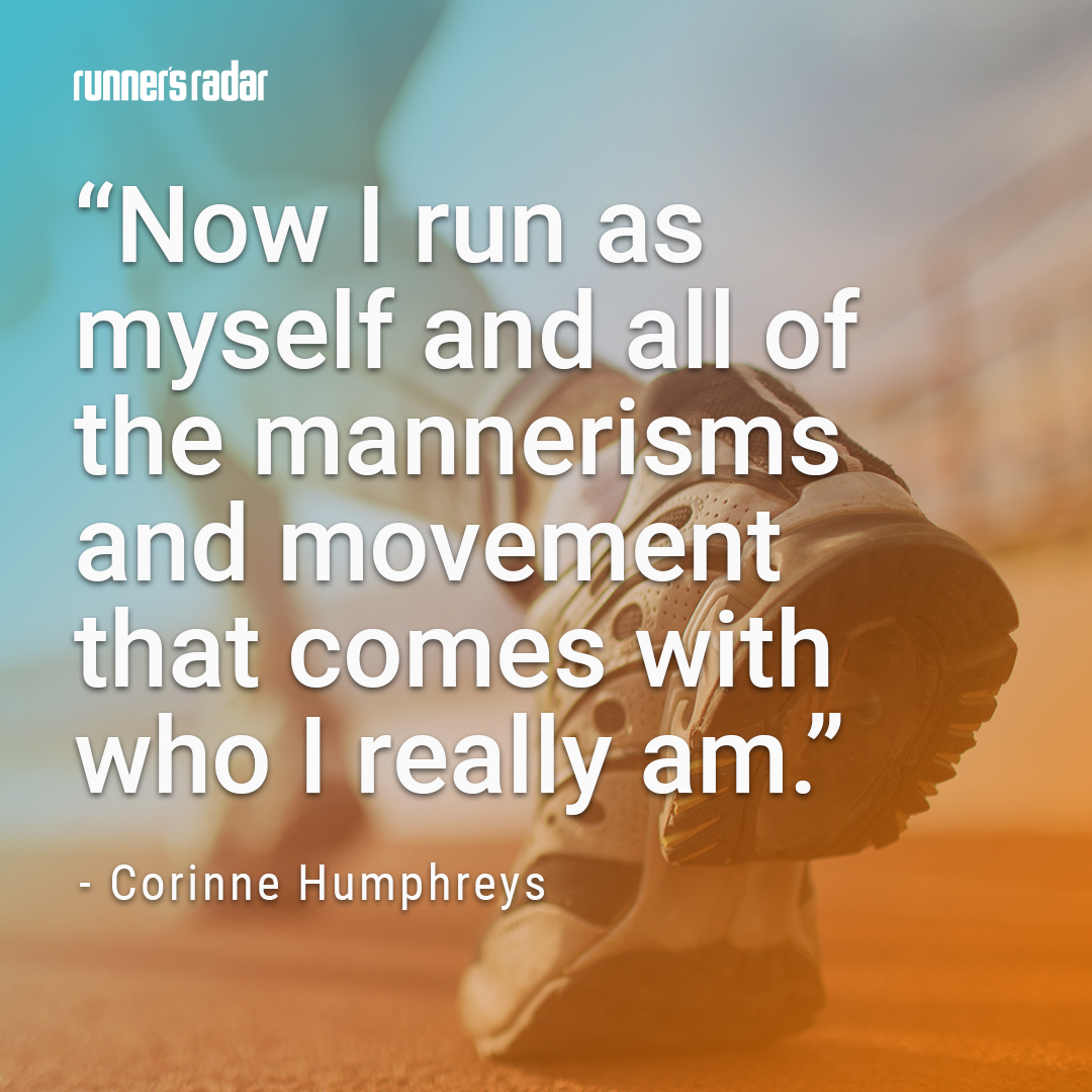 A quote from Corinne Humphreys, Team GB sprinter and LGBTQ+ activist👊