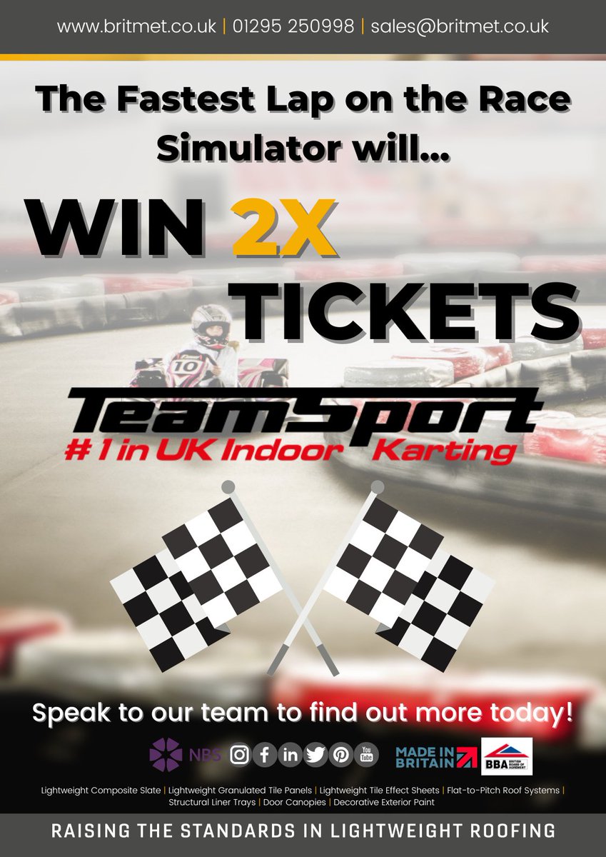 Britmet's tweet photo. We can't wait to see you all on stand H20 at #FIT22! We have an exciting competition to win 2x Team Sport Indoor Carting Tickets! 🤩
Get your FREE @fitshow ticket today 👉 https://t.co/I702WsDAep
#TuesdayThoughts #TheBritmethod #Exhibition https://t.co/a9Cu8UfaZF