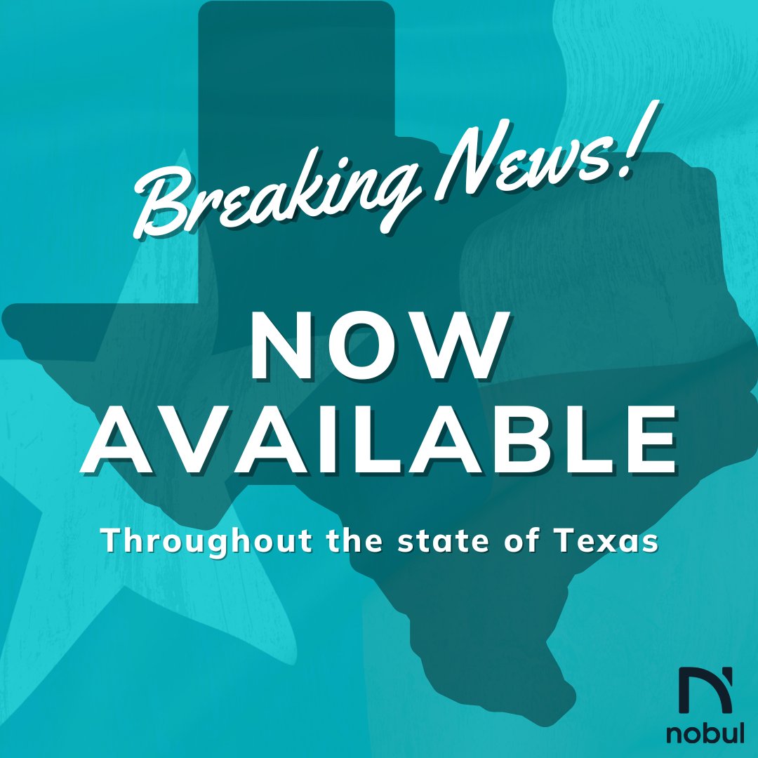 nobul's tweet photo. Texas home buyers &amp; sellers: we've got some GREAT news! @nobul's marketplace is now available throughout the state of Texas. Homes in Dallas, Fort Worth, Houston, San Antonio, Austin, El Paso and everything in between!

#Nobul #RealEstate #texasrealestate ##homebuyer #homeseller https://t.co/VzekRjuj40