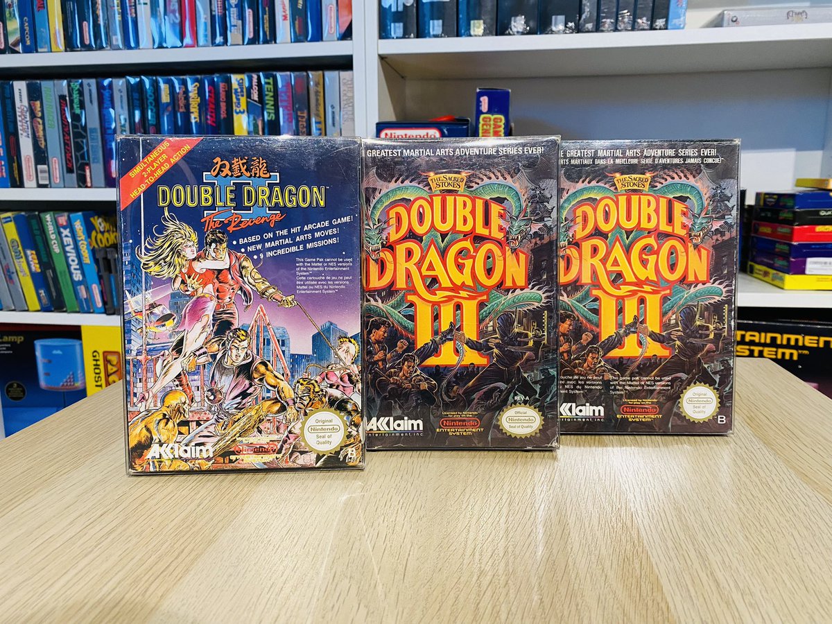 CollectorVault's tweet photo. Day 2 of adding #nes games. Found a #boxvariation of #doubledragon III. Never knew Elite was released on the NES ๐ค
#gamemuseum #retrogaming #retrogames #gameroom #videogames #robocop #famicom #oldgames #castlevania #retroroom #gamecollecting #gamecollection https://t.co/bMyD8cIi3G